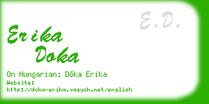 erika doka business card
